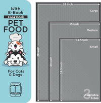 Dog Food Mat - Raised Edges Dogs Mat for Food and Water Prevent Spill, Waterproof Cat Food Mats - 18.5"L x 11.5"W / Gray - image 2