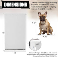 TonGass 10" x 18" Pet Door Flap Large Transparent Dog Door Flap - 1 / Large - image 2