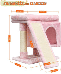 SYANDLVY Gothic Cat Tree with Coffin Bed for Indoor Cats - Pink - image 3