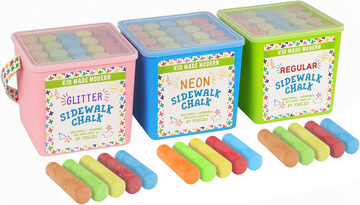 Kid Made Modern Non Toxic Sidewalk Chalk Bucket - 60