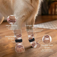 EXPAWLORER Dog Socks to Prevent Licking Paws - Large / Khaki - image 3