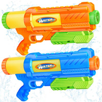 Super Water Gun for Kids Adults: 2 Pack - Blue Orange