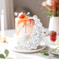 48 Pcs Balls Cake Topper Decorations Balloon Cupcake Toppers Foam - Silver - image 3