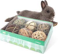 andwe Small Animals Play Activity Balls Rolling Chew Toys – Essentials for Small Pets - Pack of 6
