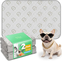 FXW Washable Pee Pads for Dogs, Puppy Pads with Super Absorbent, Specifically Designed for 36inch Cages, 35" × 23" Rectangle, Khaki, 2 Packs