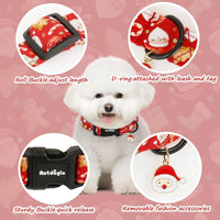 Medium Dog Collars for Male Dogs - Magic Red Christmas / S - image 3
