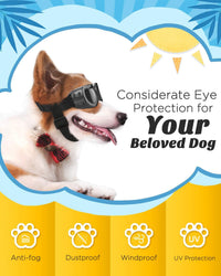 Lewondr Small Dog Sunglasses UV Protection Heart Shape Dogs Goggles - Black / Solid - image 4