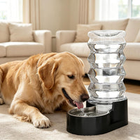 RIZZARI 8L Elevated Dog Water Dispenser: Gravity Waterer for Large - Dark Black / 8L - image 4