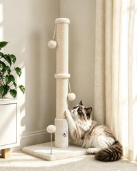 Funny Cat Scratching Posts Sturdy Scratcher Posts 33'' Off White – Essentials for Cats - Off White / 33‘’ - image 3