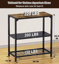20-30 Gallon Aquarium Stand with 3-Tier Adjustable Storage Shelf – Essentials for Fish - 30 Gal Black - image 2