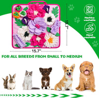 Snuffle Mat for Dogs,Dog Feeding Mat Sniff Mat Interactive Dog Puzzle Mat for Training and Stress - pink - image 3
