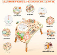 Montessori Wooden Activity Table for Toddlers 1-3 - image 2