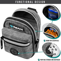 PetAmi Dog Poop Bag Holder for Leash - Heather Gray / 1 Count (Pack of 1) - image 3