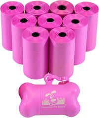 Downtown Pet Supply Poop Bags for Dogs with Dispenser - 180 Count (Pack of 1) / Pink