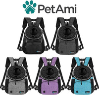 PetAmi Dog Front Carrier Backpack - Large (15.5x9x18) / Black - image 4