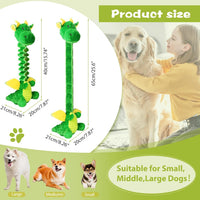 Dog Toys 3-Pack Cute Duck Shapes Puppy Toys No-Stuffing Squeaky - Green / Pterosaur - image 3