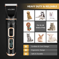 Dog Clippers Professional Heavy Duty Grooming Clipper 3-Speed - Black - image 3