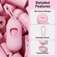VETRESKA Dog Poop Bags with Handles 240 Count - Cherry Blossom / 1 Count (Pack of 450) - image 3