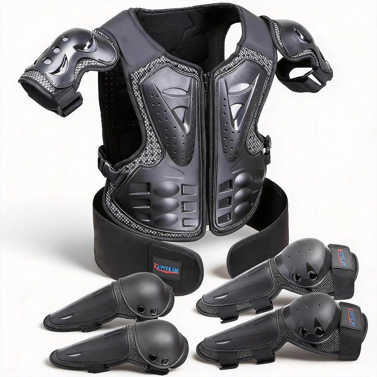 DBaoXiaoMu kids dirt bike gear armor vest suit with chest, back, knee and elbow protection - view 2