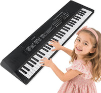 Kids Piano, 61 Keys Electronic Piano Keyboard with Microphone Musical Toy – Fun for Kids & Family - 24.4*6.3*1.8 inch