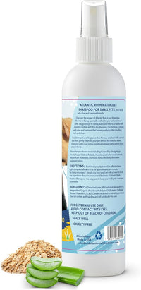 Small Critter Shampoo Bundle - 8oz Fragrance Free & 8oz No Rinse Shampoo for Ferrets, Guinea Pigs, Hedgehogs, Sugar Gliders, Rabbits & Hamsters - Small Animal Complete Bathing Set