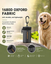 1680D Oxford Dog Poop Bag Holder with Clip for Leash or Belt - image 2