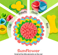 Snuffle Mat for Dogs Pet Treats Feeding Mat for Small/Medium Breed - Pink - image 2