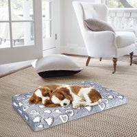 VANKEAN Dog Crate Mat - Reversible Cool & Warm Stylish Bed, Waterproof & Machine Washable, Supports Small to XXL Dogs, Grey