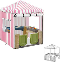 Hadisi black 600D waterproof outdoor kids playhouse cover with zippered front door - view 6