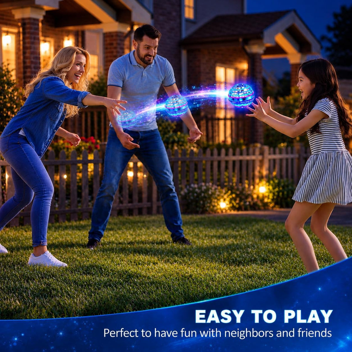 LEMATRIX Flying Orb Ball Toy - Blue - image 4