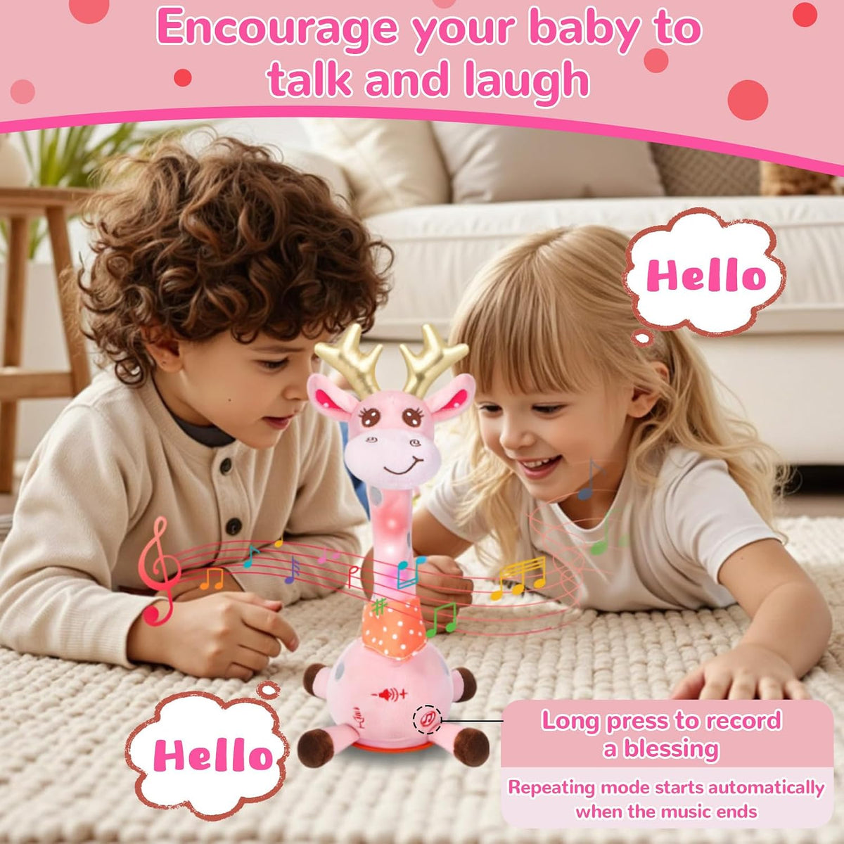 Baby Dancing Cactus, Talking, Glowing - Pink - image 2