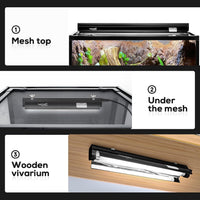 T5 Reptile Light Fixture Combo Kit 24W Light Fixture Reptile - 24W-Black / 24W 22.4IN Black - image 4