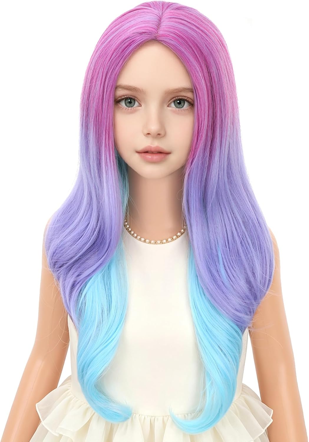 Edivd kids ginger wig with long orange wavy curls - view 27
