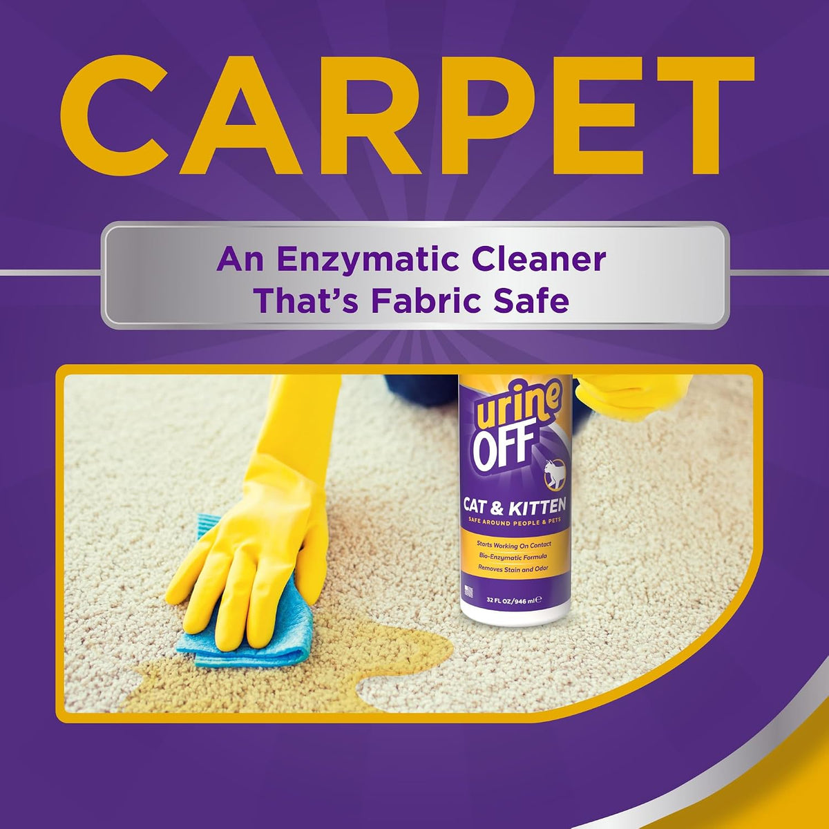 Urine Off Kitten & Cat Pet Stain Remover - 32 oz - image 4