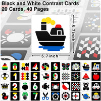 High Contrast Black and White Baby Cards for Newborns 0-3 Months – Fun for Kids & Family - 3-6 Months - image 3