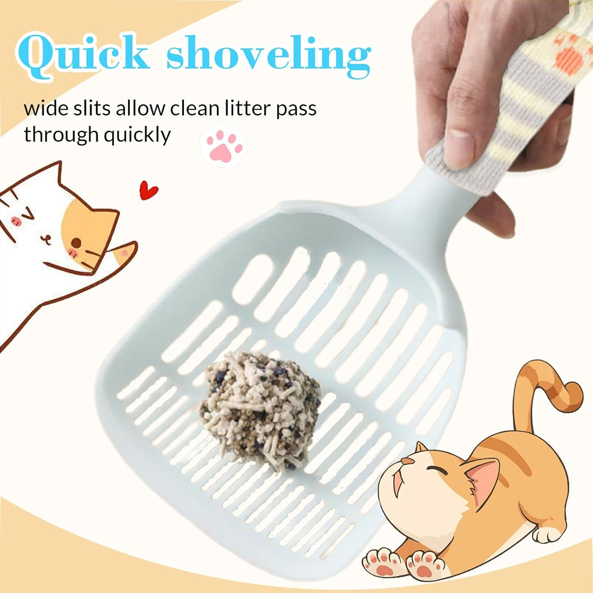Cat Litter Scoop, Kitty Litter Scoop, Cat and Dog Poop Collector - Blue - image 3