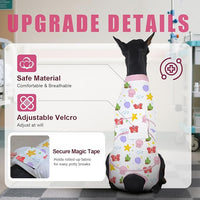 Recovery Suit for Dogs After Surgery, Professional Dog Surgical Suit for Female Spay, Male Neuter, E-Collar & Cone Alternative Dog Onesie for Abdominal Wounds Skin Disease, Jellyfish, L