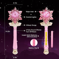 CharmRegion blue light up snowflake wand with water mist and sound buttons - view 3