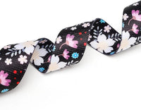 Mercano Adjustable Dog Collar - Special Design Patterns, Soft Nylon Comfortable Sturdy Pet Collar for Small Medium Large Dogs (M, Floral White)