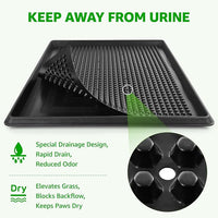 Dog Grass Pet Loo Indoor/Outdoor Portable Potty, Dog Litter Box, Artificial Grass Patch Bathroom Mat and Washable Pee Pad for Puppy Training, Full System with Trays (Pet Training Tray, 20"x30")
