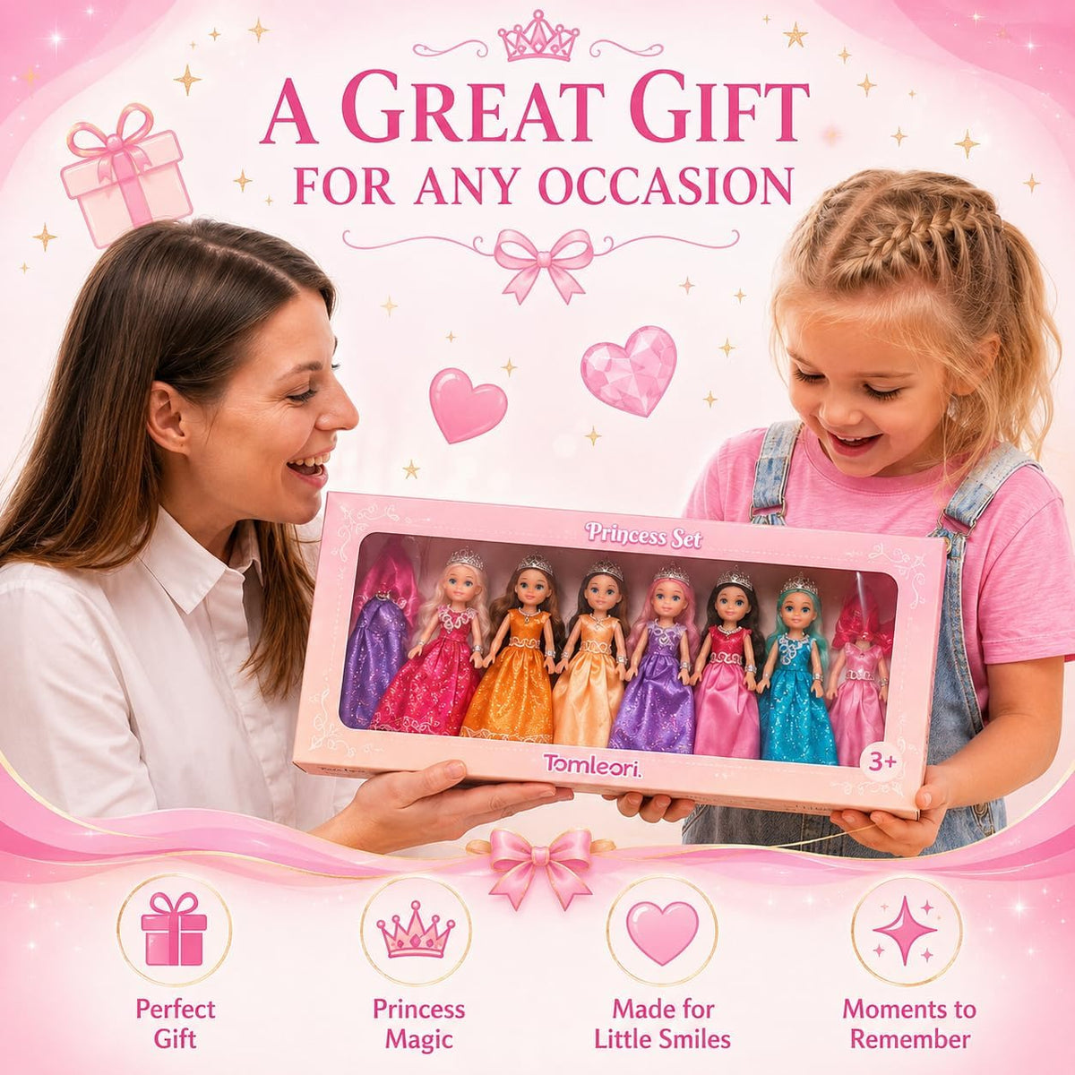 TOMLEON Princess Dolls Playset - image 2