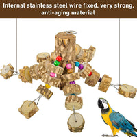 MYFAMIREA Parrot Toys for Medium Birds - Natural - image 3