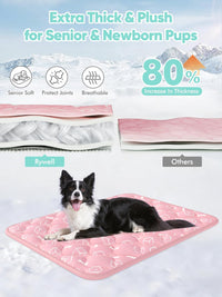 Dog Cooling Mat 2.0, Ocean Blue - XX-Large / Pink - image 2