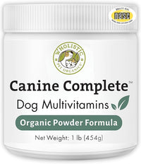 Wholistic Pet Organics Canine Complete - Dog Multivitamin Powder - 1 Lb - Daily Dog Vitamins and Supplements for Homemade Food - Immune System, Skin, Coat & Overall Health - Small and Large Breed