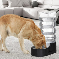 Sfozstra Automatic Pet Water Dispenser: 9L Black Lagre Dogs Stainless Steel Gravity Feeder - Convenient Drinking Water Dispenser Designed for Dogs and Cats