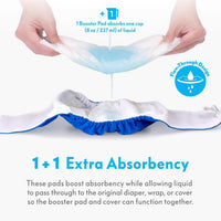 Paw Inspired Disposable Flow-Through Booster Pads for Dog Diapers - 30 Count - image 2