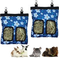 RIOUSSI Guinea Pig Hay Feeder - Blueflower-2pack / M - 13"x9"x2"