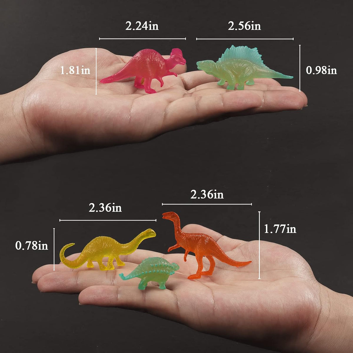 Mini Dinosaur Figures 78 Pack, Kids Dinosaur Toys - Glow Dinosaur - image 3