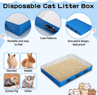 Amyhill 30 Pack Disposable Cat Litter Box Paper Pet Trays - Royal Blue - image 4