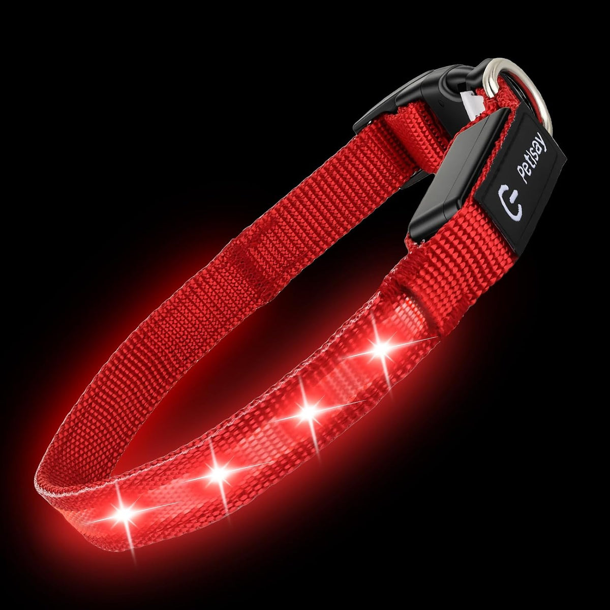 Super Bright LED Dog Collar, Waterproof Light up Collars – Essentials for Dogs - XS(Width:0.6",Length:8" - 11.5") / Red - image 2
